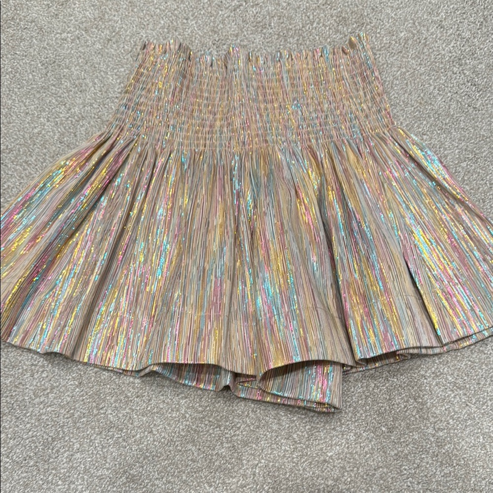 QOS Rainbow Metallic Swing Shorts